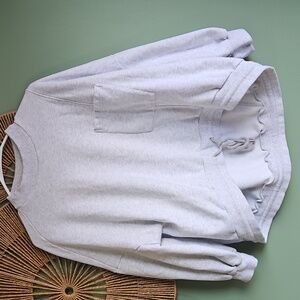 Nap Loungewear Oversized High Low  Drawstring High Neck Sweatshirt